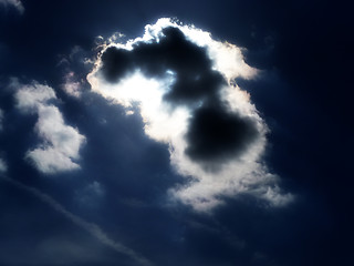 Image showing Sun Behind Clouds