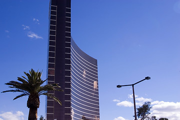 Image showing Close up on a skyscraper with clear skies