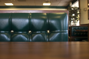 Image showing Close up on a Restaurant Booth