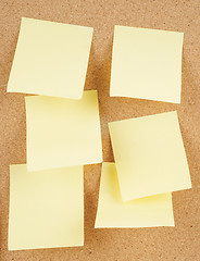 Image showing notes on corkboard