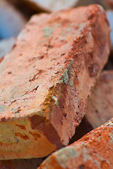 Image showing macro of red brick