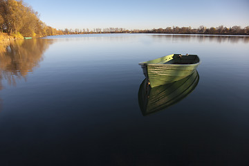 Image showing Row boat on Lake