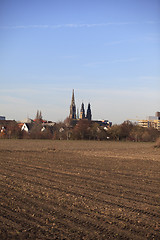 Image showing View towards Speyer from the fields
