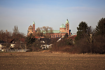 Image showing View towards Speyer and the Cathedral