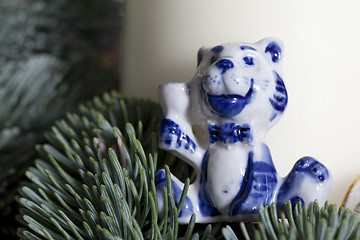 Image showing Advent Decoration, Cat figure Detail