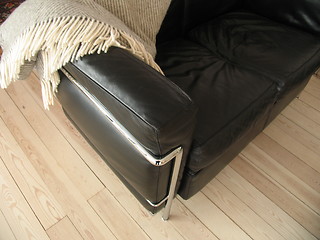 Image showing Black sofa