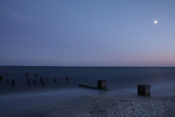 Image showing Sea at night