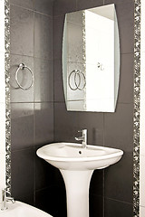 Image showing Black toilet