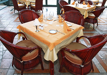Image showing Restaurant table