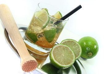 Image showing Caipirinha with fresh lime