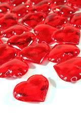 Image showing red hearts as background