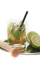 Image showing Caipirinha with fresh lime