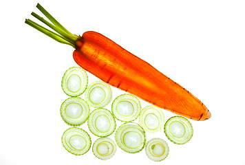 Image showing Sliced Vegetables on white