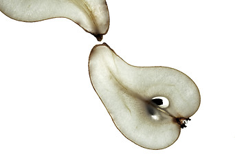 Image showing Sliced Pear isolated on white