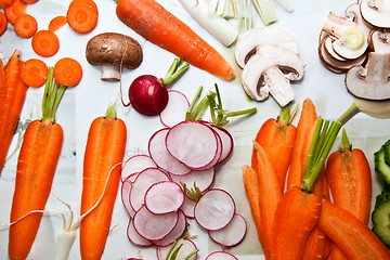 Image showing Various Sliced Vegetables