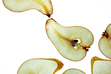 Image showing Sliced Pear isolated on white