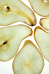 Image showing Sliced Pear isolated on white