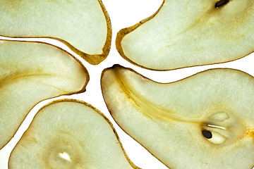 Image showing Sliced Pear isolated on white