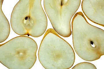 Image showing Sliced Pear isolated on white