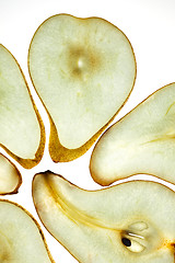 Image showing Sliced Pear isolated on white