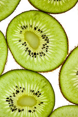 Image showing Sliced Kiwifruit isolated on white