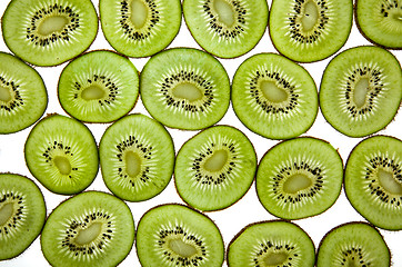 Image showing Sliced Kiwifruit isolated on white