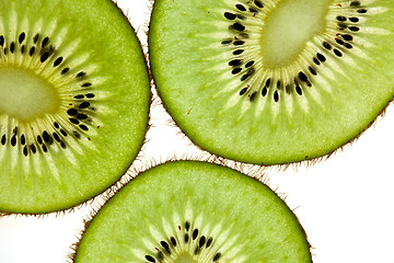 Image showing Sliced Kiwifruit isolated on white