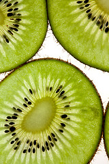 Image showing Sliced Kiwifruit isolated on white