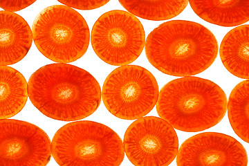 Image showing Sliced Vegetables on white