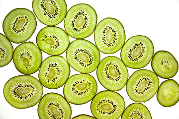 Image showing Sliced Kiwifruit isolated on white