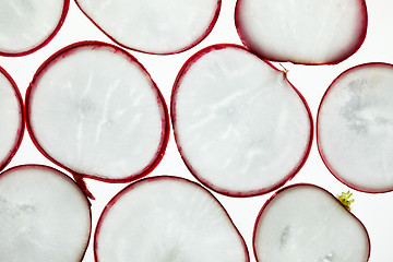 Image showing Sliced Vegetables on white