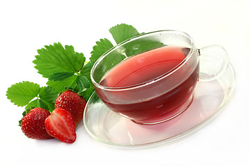 Image showing Strawberry tea