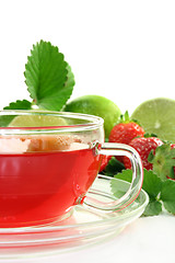 Image showing Strawberry-lime tea