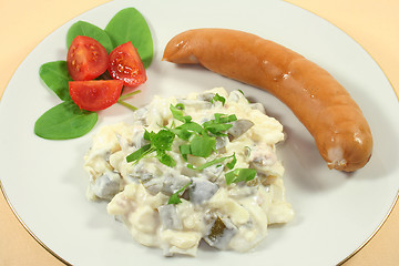 Image showing Potato salad with fresh herbs