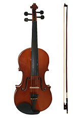 Image showing Violin with bow