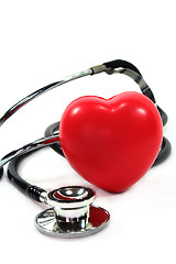 Image showing Stethoscope with heart