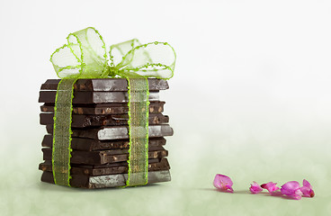 Image showing Stack of Chocolate