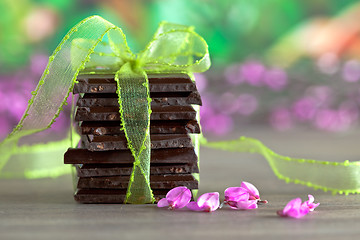 Image showing Stack of Chocolate