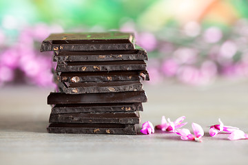 Image showing Stack of Chocolate