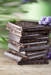 Image showing Stack of Chocolate