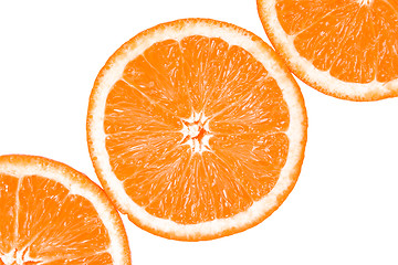 Image showing fresh oranges halves