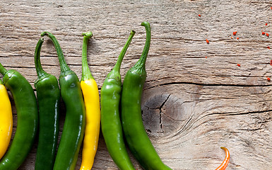 Image showing Yellow and Green Chili Pepper