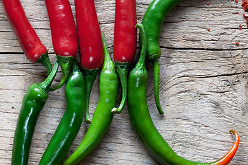 Image showing Red and Green Chili Pepper