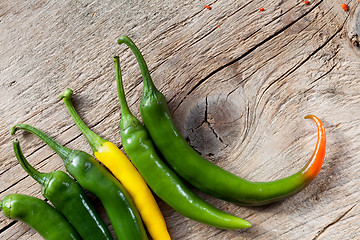 Image showing Yellow and Green Chili Pepper