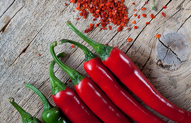 Image showing Red and Green Chili Pepper