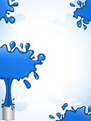 Image showing Blue Ink Splash Background. 