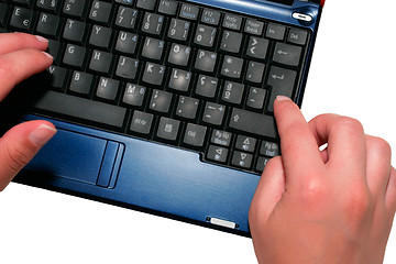 Image showing write on the computer