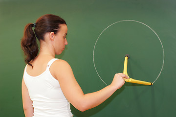 Image showing teacher on the blackboard