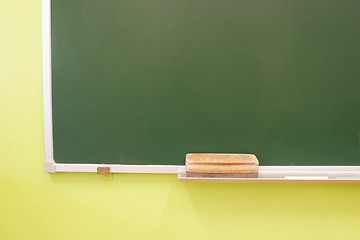 Image showing blackboard with eraser