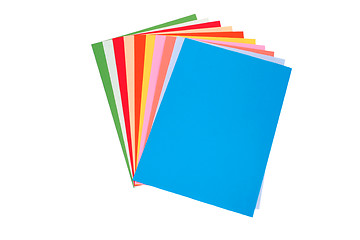 Image showing sheets of colored paper